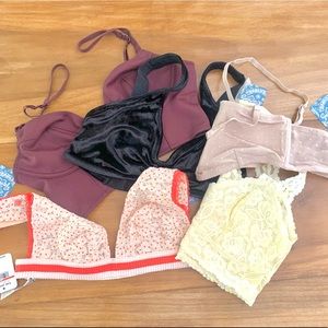 NWT Free People Bra/Bralette Bundle of 5 size XS all different